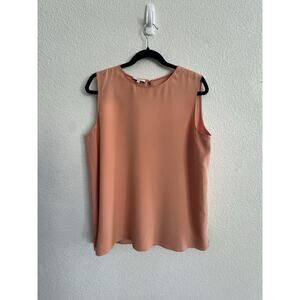 Lafayette 148 New York Adela Silk-Blend Blouse Women's Size Large Peach